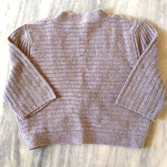 NWT. The Limited Woman's Wool/Camel hair short sleeve shrug with knit stripes. - Picture 4 of 4